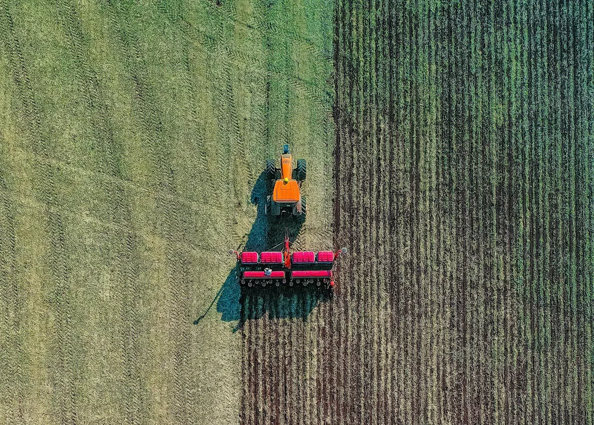 agricultura, teren, tractor, agricol