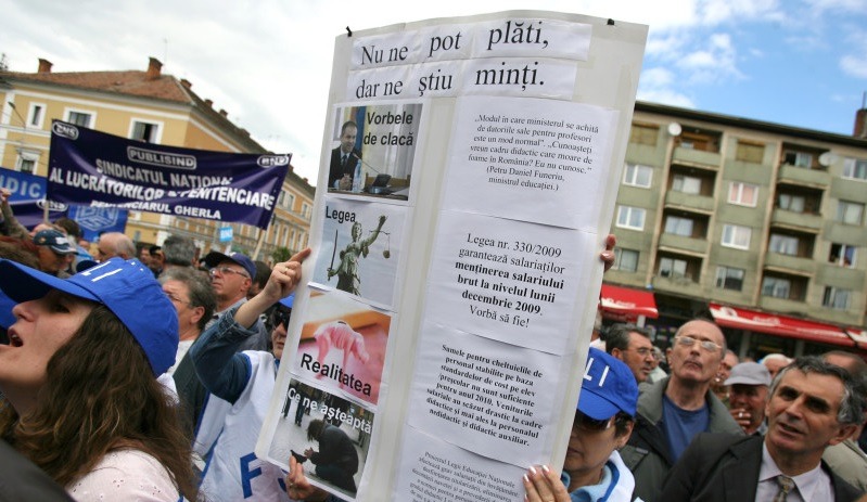 bugetari miting protest Agerpres - Mircea Rosca