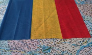 Harta si drapelul României - Dreamstime