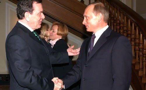 Schroeder si Putin, in 2004