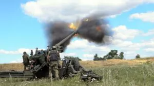 Howitzer in Donbas, Ukraine - 18 Jul 2022