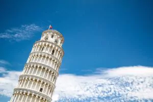 turnul inclinat din pisa, italia