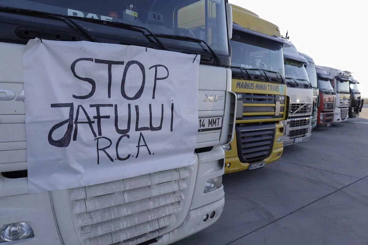 protest transportatori, camioane